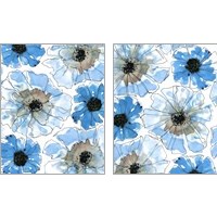 Framed 'Water Blossoms 2 Piece Art Print Set' border=