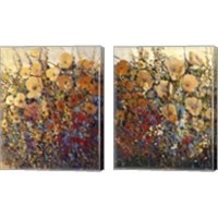 Framed 'Bright & Bold Flowers 2 Piece Canvas Print Set' border=