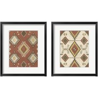 Framed 'Non-Embellished Native Design 2 Piece Framed Art Print Set' border=