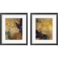 Framed 'Amber Haze 2 Piece Framed Art Print Set' border=