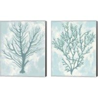 Framed 'Living Teal 2 Piece Canvas Print Set' border=