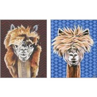 Framed 'Animal Patterns 2 Piece Art Print Set' border=