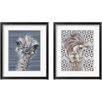 Framed 'Animal Patterns 2 Piece Framed Art Print Set' border=