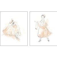 Framed 'Blush & Grey Fashion 2 Piece Art Print Set' border=