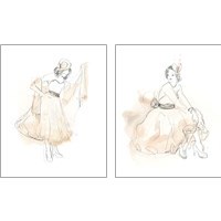 Framed 'Blush & Grey Fashion 2 Piece Art Print Set' border=