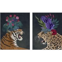 Framed 'Hot House Animals 2 Piece Art Print Set' border=