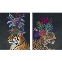 Framed 'Hot House Animals 2 Piece Art Print Set' border=