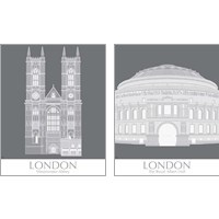 Framed 'London Landmark 2 Piece Art Print Set' border=