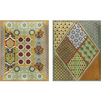 Framed 'Wallpaper Collage 2 Piece Art Print Set' border=