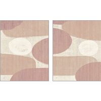 Framed 'Costa del Sol Blush 2 Piece Art Print Set' border=