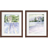 Framed 'Lavender Fields 2 Piece Framed Art Print Set' border=