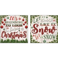 Framed 'Christmas 2 Piece Art Print Set' border=