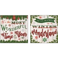 Framed 'Christmas 2 Piece Art Print Set' border=