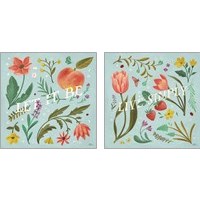 Framed 'Spring Botanical 2 Piece Art Print Set' border=