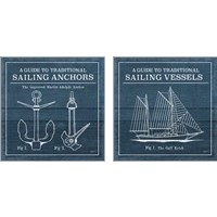 Framed 'Vintage Sailing Knots 2 Piece Art Print Set' border=