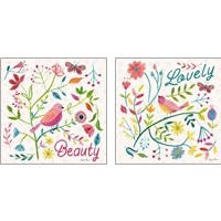 Framed 'Budding Beauty 2 Piece Art Print Set' border=