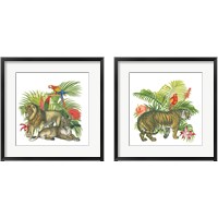 Framed 'In the Jungle 2 Piece Framed Art Print Set' border=