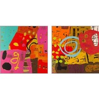 Framed 'Conversations in the Abstract 2 Piece Art Print Set' border=