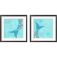 Framed 'Make Waves 2 Piece Framed Art Print Set' border=