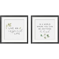 Framed 'Inspired Life  2 Piece Framed Art Print Set' border=