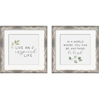 Framed 'Inspired Life  2 Piece Framed Art Print Set' border=