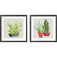 Framed 'Succulent Symphony 2 Piece Framed Art Print Set' border=