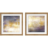 Framed 'Sunrise Abstract 2 Piece Framed Art Print Set' border=