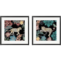 Framed 'Jungle Exotica Leopard 2 Piece Framed Art Print Set' border=