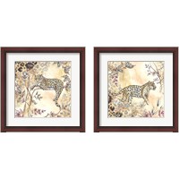 Framed 'Leopard on Neutral 2 Piece Framed Art Print Set' border=