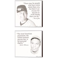 Framed 'Baseball Greats 2 Piece Canvas Print Set' border=