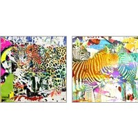 Framed 'Camouflage  2 Piece Art Print Set' border=