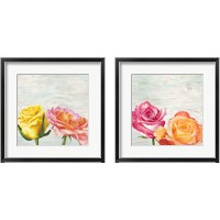 Framed 'Funky Roses 2 Piece Framed Art Print Set' border=