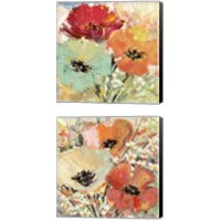 Framed 'Gemme in Fiore 2 Piece Canvas Print Set' border=