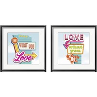 Framed 'Do What You Love 2 Piece Framed Art Print Set' border=