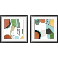 Framed 'Joyous  2 Piece Framed Art Print Set' border=