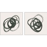 Framed 'Scribbly Black 2 Piece Art Print Set' border=