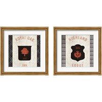 Framed 'Tartan Lodge Shield 2 Piece Framed Art Print Set' border=