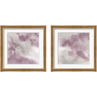 Framed 'Mauve Indigo Flow 2 Piece Framed Art Print Set' border=