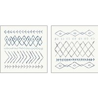 Framed 'Nordic Vibes  Blue2 Piece Art Print Set' border=