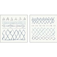 Framed 'Nordic Vibes  Blue2 Piece Art Print Set' border=