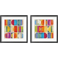 Framed 'Pattern Tiles 2 Piece Framed Art Print Set' border=