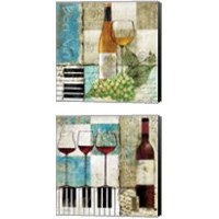 Framed 'Bon Appetit 2 Piece Canvas Print Set' border=