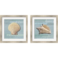 Framed 'Beach Collection 2 Piece Framed Art Print Set' border=