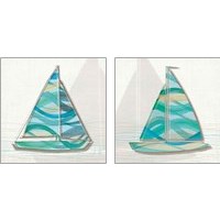 Framed 'Smooth Sailing 2 Piece Art Print Set' border=