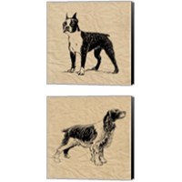 Framed 'Boston Terrier & Friend 2 Piece Canvas Print Set' border=