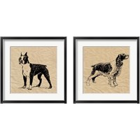 Framed 'Boston Terrier & Friend 2 Piece Framed Art Print Set' border=