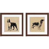 Framed 'Boston Terrier & Friend 2 Piece Framed Art Print Set' border=