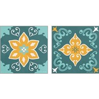 Framed 'Spanish Ceramic 2 Piece Art Print Set' border=