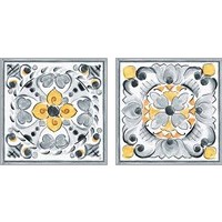 Framed 'Morning Bloom Gray 2 Piece Art Print Set' border=