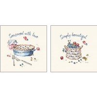 Framed 'Summer Garden  2 Piece Art Print Set' border=